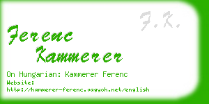 ferenc kammerer business card